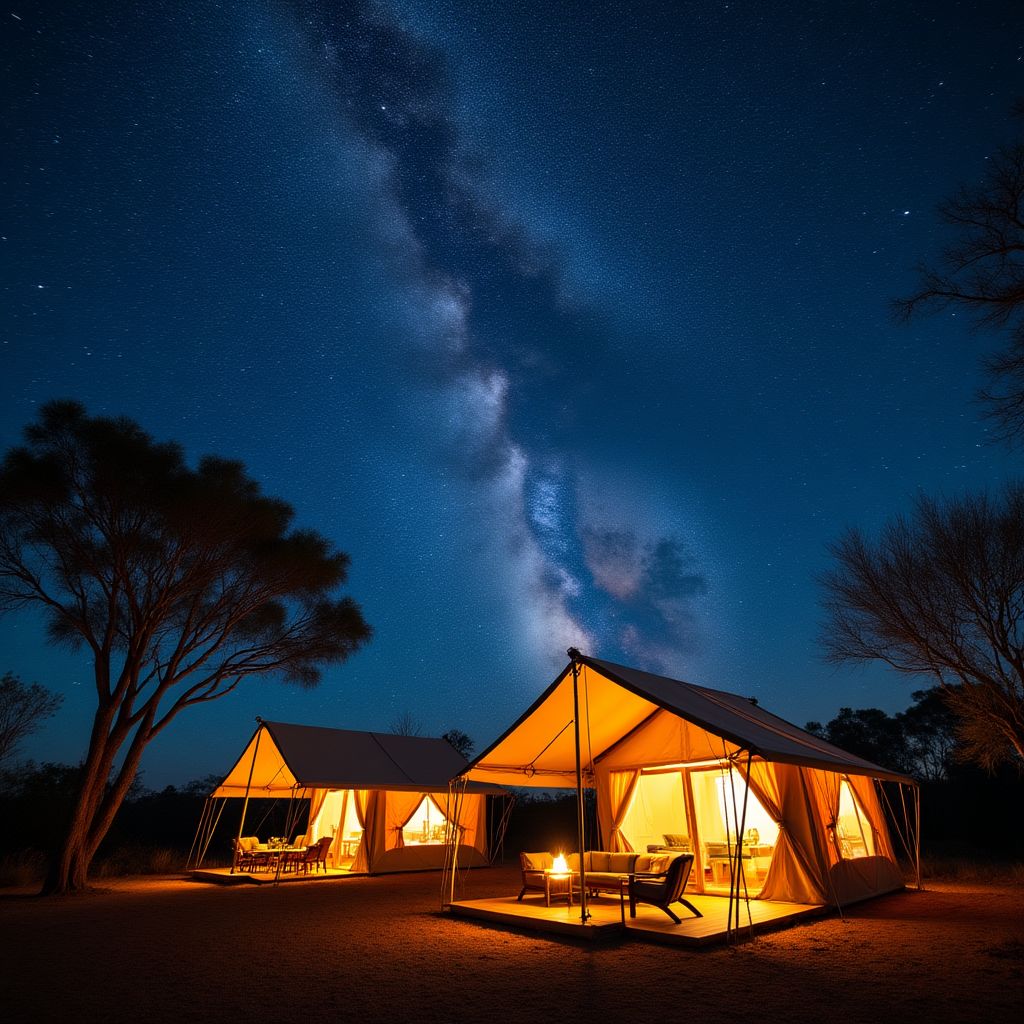 Camping under stars in Northern Territory