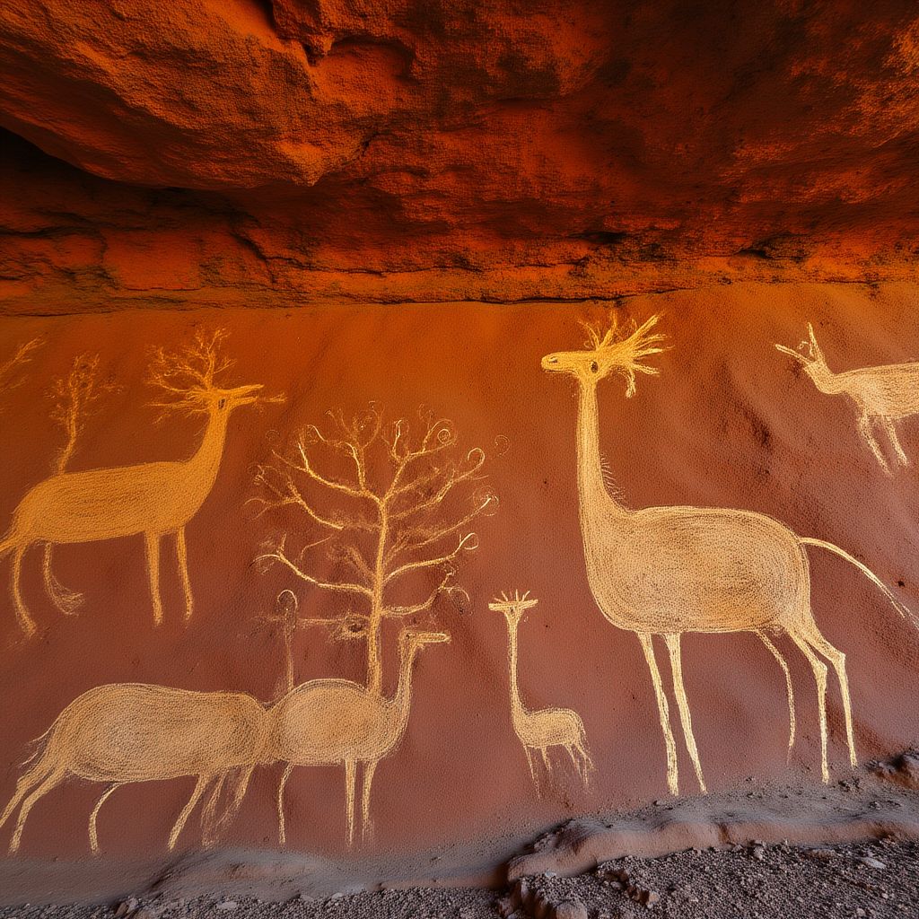 Ancient Aboriginal rock art in Kakadu National Park